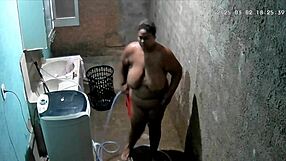 watch her masturbate in the backyard? hidden camera catches the neighbor spying