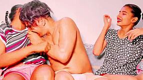 Teen 18+ Stepsisters Get Fucked By Stepbrother In FFM Threesome