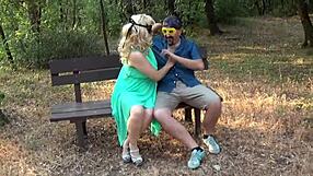 Intense milf blowjob leads to hardcore amateur fucking in the woods