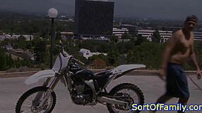 Watch this busty stepmilf ride cock before giving a blowjob in full movie