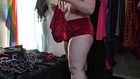 i try on random clothes and tease the camera with my packer on and off