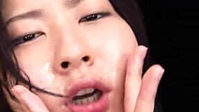 Delicate Asian teen 18+ with hair at first gangbang with creampie 😏