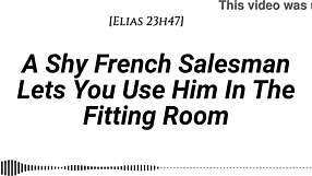 M4F shy French salesman in fitting room 😏