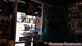 Arab babe sucks black rod