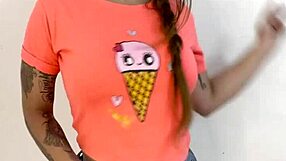 She loves flashing her tits to followers! So hot!