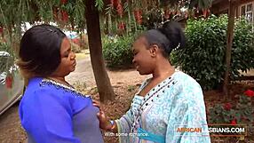 Huge Natural Boobs BBW Black Lesbians Fuck Double Dildo & Cum Hard