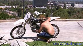 Watch this busty stepmilf ride cock before giving a blowjob in full movie