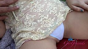 Outdoor fun with LILY ADAMS SUCKING COCK and having her PUSSY FUCKED DOGGYSTYLE!