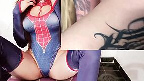 Gothic girl with big tits fucks her perverted stepbrother