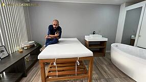 Latina with huge tits enjoys creampie massage