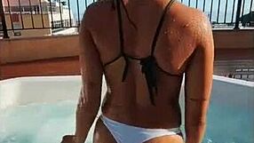 Hot Young 18+ Woman With A Bikini Up Her Ass Shows Off Her Big Tits And Ass In Detail