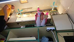 Is that hot 18 yo chick showing her upskirt at work on hidden camera?