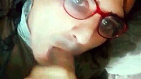 My girlfriend takes me to the patio for deep throat oral.