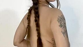 She loves flashing her tits to followers! So hot!