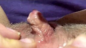 Closeup View of Big Clit Pulsing During Powerful Orgasm in Vagina Focus