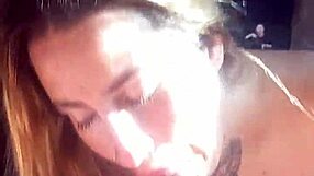 She gets mad as I blast his face with hot cumshot