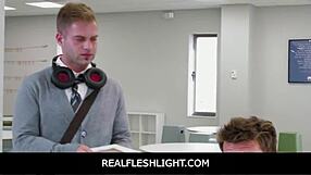 Realfleshlight - watching his office crush being freeused