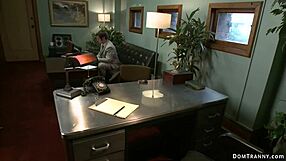 Shemale boss anal fucks auditioner in kinky domination