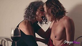 a girls date - 2 girls had sex in a restaurant and fuck the waiter