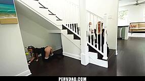 step daddy caught his stepdaughters pussy getting eaten by her bestie - pervdad