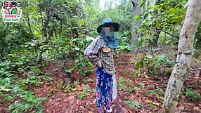 Thai Teen Mushroom Picking Turned Rough Pussy Fucking