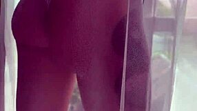 Lover with hairy pussy gets creamed during morning sex