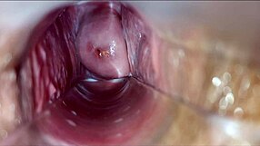 She experiences a pulsating orgasm deep inside her vagina