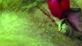 Moaning with clit vibrator & finger in bold homemade solo play