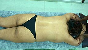 Big Ass Latina Taking Massage From Desi Black Boy!