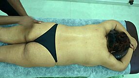 Big Ass Latina Taking Massage From Desi Black Boy!