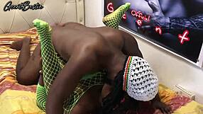 Rough and fast black couple fucking in amateur porn