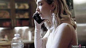 Babysitter teen 18+ fuck while on the phone with boyfriend