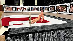 animated woman masturbates with banana in 3d 😍