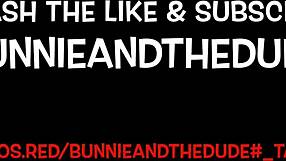 A real couple engages in intimate standing mutual masturbation featuring Bunnie and the Dude