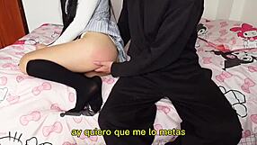 Follando colegiala en uniforme escolar con tetas perfectas sin condon por primera vez