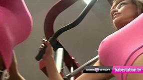 british pornstar gym sex - kerry louise & holly