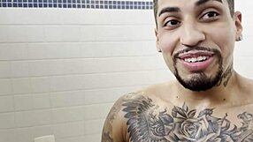 surprising luiza marcato in the shower with hard anal and creampie