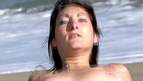 Charlotte De Castille Gets Ass Fucked on Beach with Public Cum in Mouth