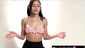 cute petite teen hints at enjoying solo masturbation