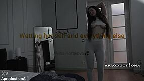 Wetting Her Self And Everything Else In Sport Fetish Scene