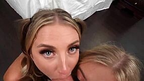 step daddy caught his stepdaughters pussy getting eaten by her bestie - pervdad