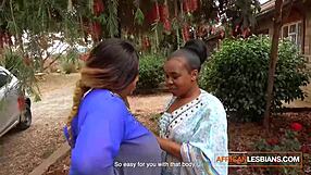 Watch these amateur bbw ebony lesbians share a double dildo?