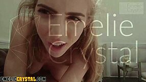 emelie crystal feels the thrill testing her girlfriends vibrator solo