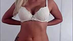 Roommate delivers intense tit-fuck and creampie in trailer