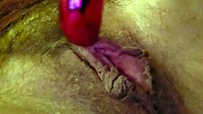 Moaning with clit vibrator & finger in bold homemade solo play