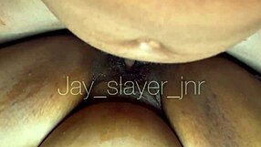 In the pov, jay slayer jnr passionately fucks his bbw nigerian wife near the window