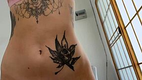 fingering her tight pussy while tied up