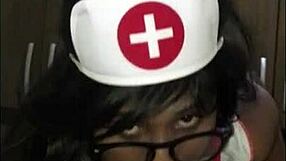 Latina Nurse Cares for Young Patient