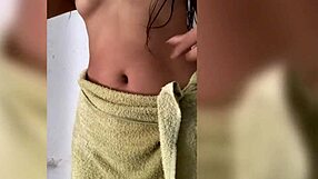 A colleague over 18 in her room after bathing