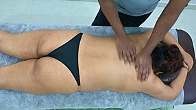 Big Ass Latina Taking Massage From Desi Black Boy!